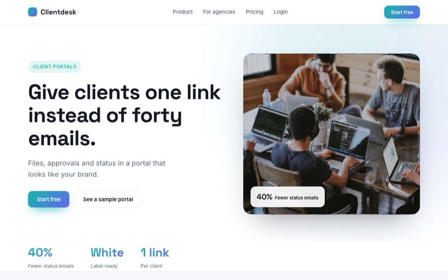 Clientdesk homepage