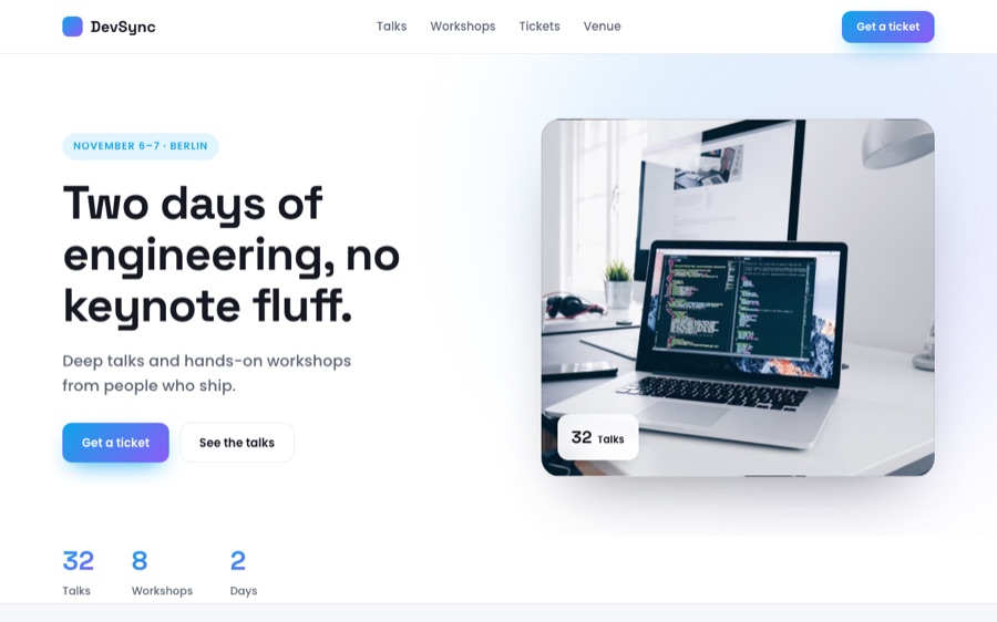 DevSync homepage