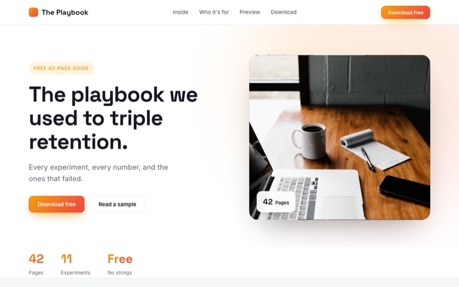 The Playbook homepage