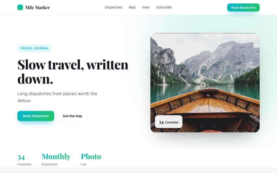 Mile Marker homepage