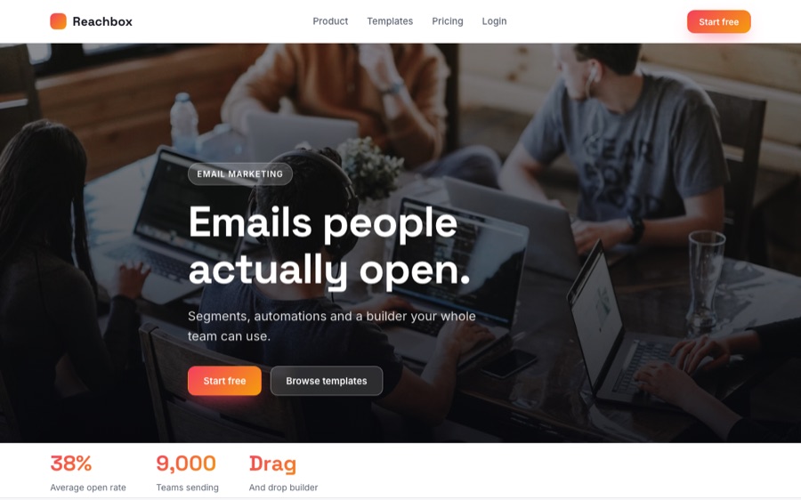 Reachbox homepage