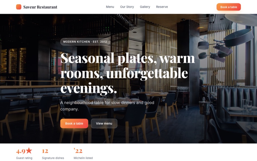 Saveur homepage