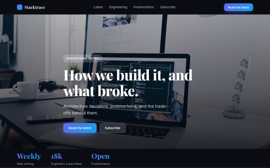Stacktrace homepage