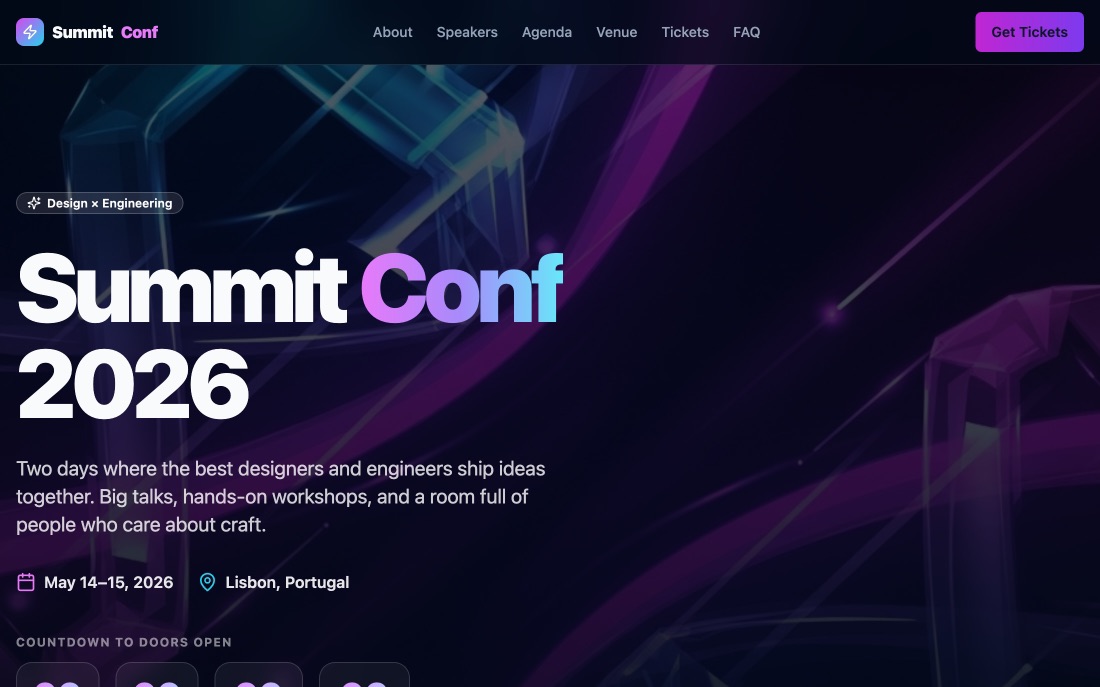 Summit Conf 2026 homepage
