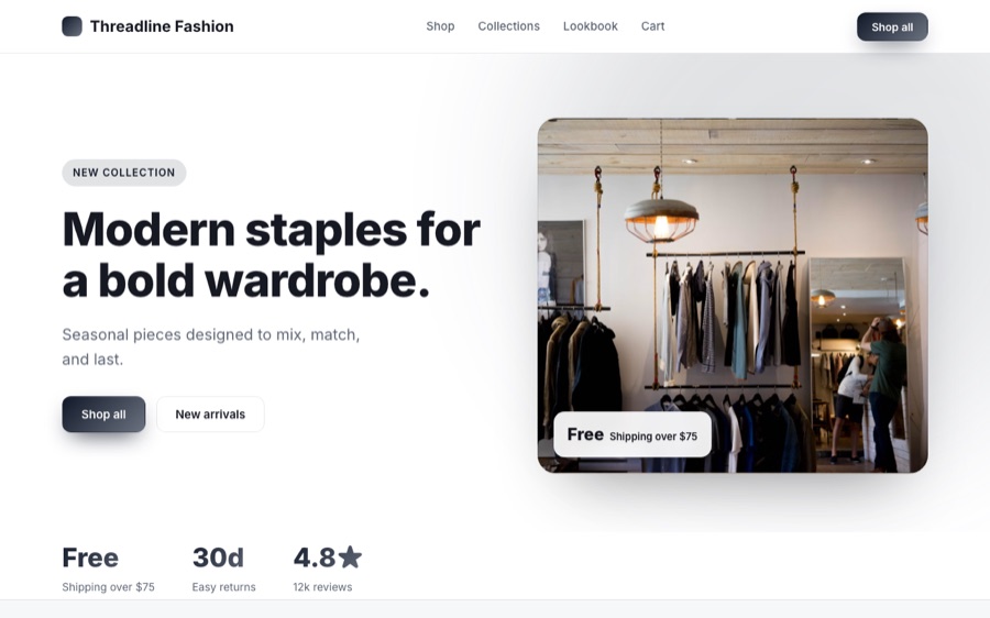 Threadline homepage