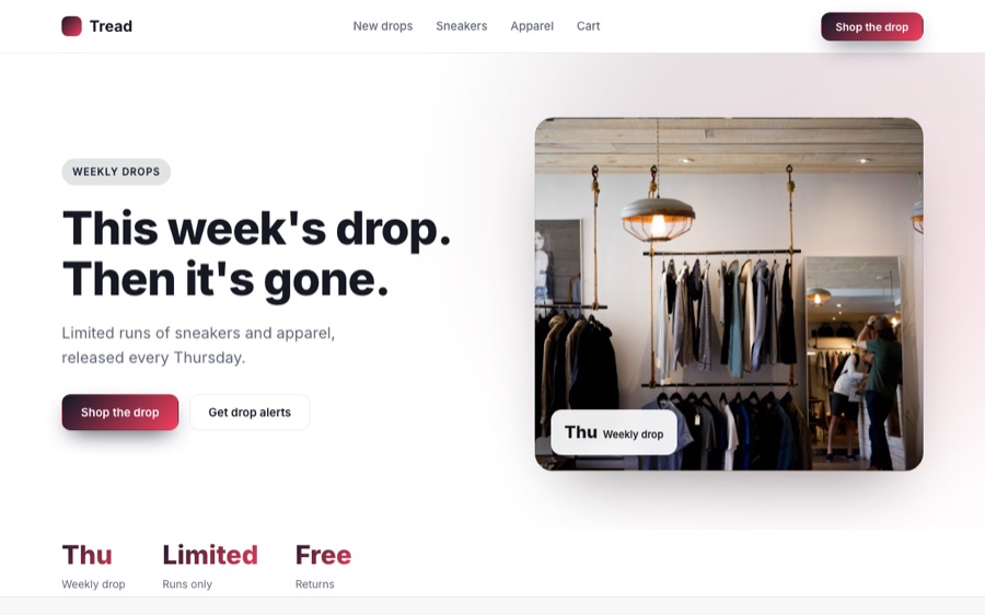 Tread homepage